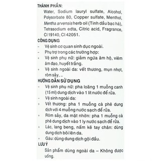Dung dịch vệ sinh Gynofar Pharmedic 500ml