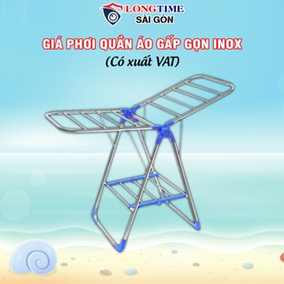 Giá Phơi Quần Áo Gấp Gọn Inox Dáng Chữ A - Sào Phơi Đồ Cỡ Đại Có Thanh Chống Phơi Chăn - Giàn Phơi Các Cỡ Có Sẵn