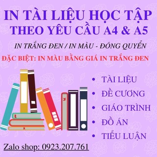 In màu a4, a5 trên giấy chất lượng cao