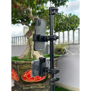 [GIÁ SỈ SẬP SÀN] Combo full bộ giá đỡ kẹp 5 điện thoại hỗ trợ livestream nhiều máy cùng lúc chân 2m tăng giảm thoải mái
