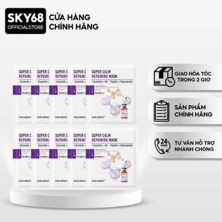 Combo 10 Mặt Nạ Phục Hồi & Làm Dịu Da Cấp Tốc Sur.Medic+ Super Calm Repairing Mask 28gx10 -REPAIRING