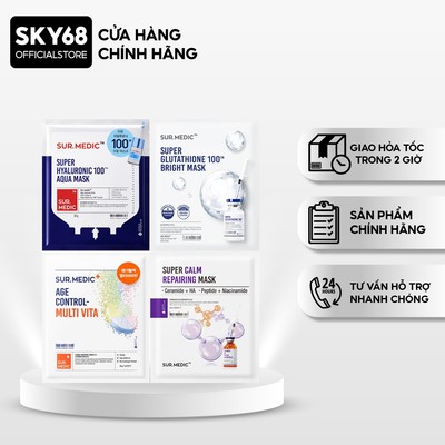 Mặt Nạ Hỗ Trợ Phục Hồi, Dưỡng Trắng, Ngừa Lão Hoá Da Sur.Medic+ Mask 28g/30g