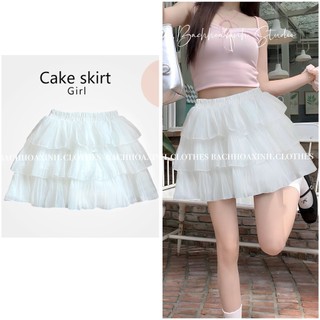 Chân váy ngắn voan xếp tầng form xòe a ulzzang basic