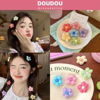 Kẹp tóc mái Doudou Kẹp mái Cặp tóc càng cua mini Kẹp tóc hình hoa phong cách Hàn Quốc FJ040