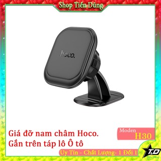 Giá đỡ nam châm HOCO H30 gắn trên táp lô xe ô tô dễ dàng lắp đặt sử dụng, có thể xoay 360 độ.