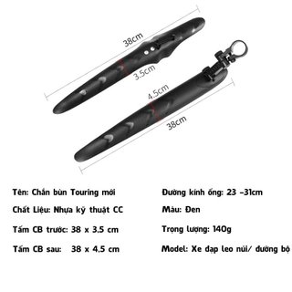 Dè Chắn Bùn Xe Đạp Touring 700c bản mới dày dặn, Dè chắn bùn xe đạp bánh nhỏ dẻo dai