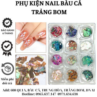 Xà cừ nail , xà cừ làm nail vân đá 12 màu - sơri nail