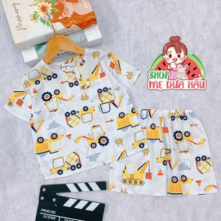 Bộ cộc bé trai | Quần áo bé trai chất tole, lanh loại 1 mịn, mát size 10-45kg shop mẹ dưa hấu