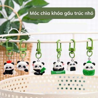 Móc khóa cute hình gấu trúc đáng yêu, móc chìa khóa treo balo, móc khóa điện thoại