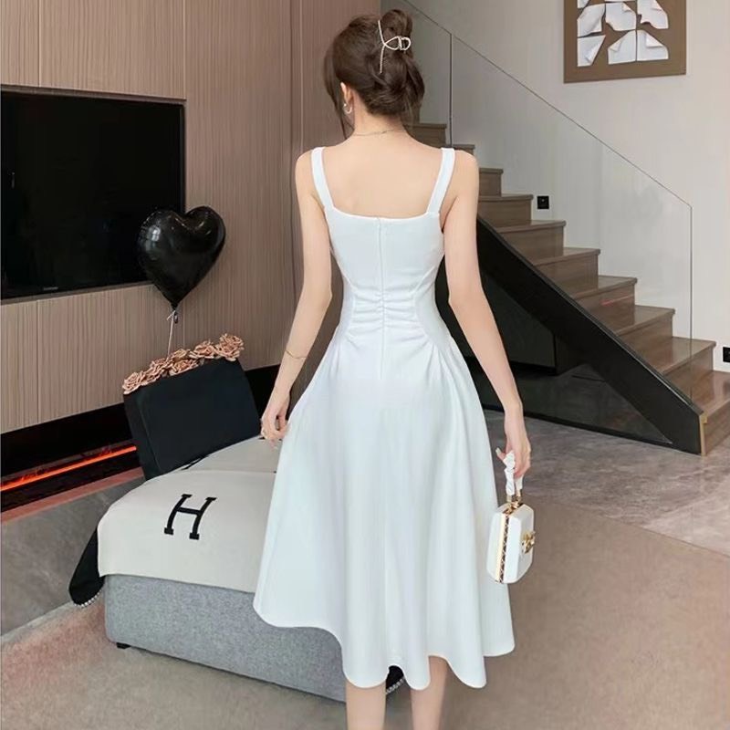 Đầm 2 dây dự tiệc dáng dài body Hun Fasshion chất yumi hàn hàng 2 lớp triết eo khoe dáng dễ thương | BigBuy360 - bigbuy360.vn