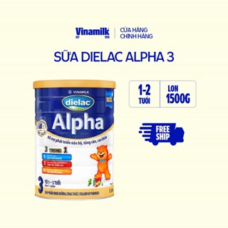 Sữa bột Vinamilk Dielac Alpha 3 - Hộp thiếc 1500gr (cho trẻ từ 1 - 2 tuổi)