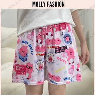Quần Short hoạt hình PERFECT MOLLY Unisex dành cho nam nữ mặc nhà 38-65kg Molly Fashion