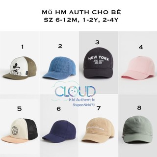 Mũ snapback cho bé hm uk/korea chính hãng size 4-6y đến 2-4y