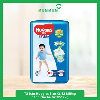 Tã dán huggies size xl 62 miếng - dành cho bé từ 12-17kg
