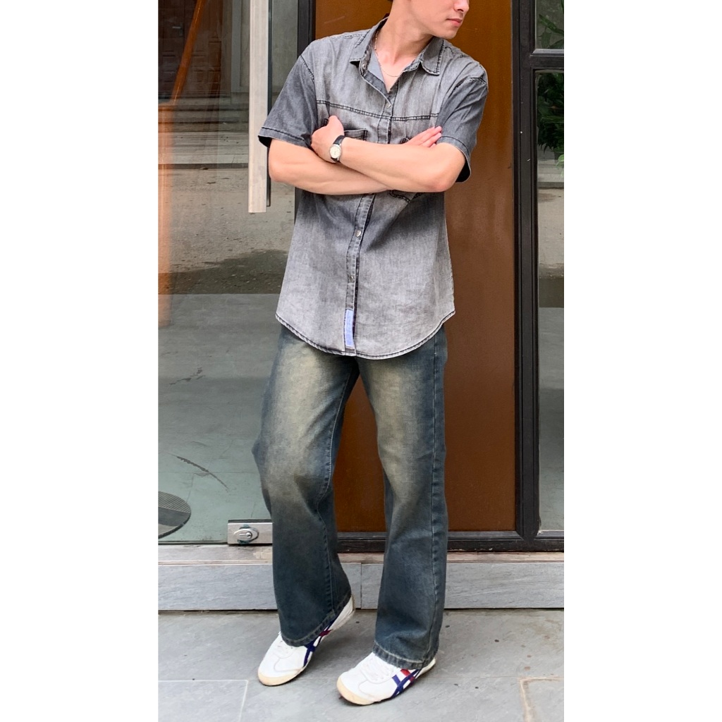 Quần Jeans HAVEN'S wash dáng ống suông form Regular fit thiết kế HAVEN'S bản thường - havenstyle