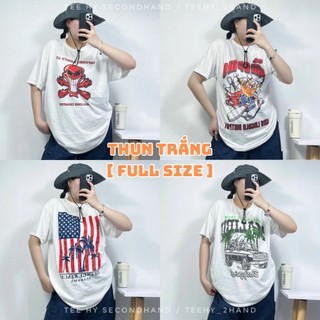 Áo thun mỹ màu trắng,áo phông 2hand