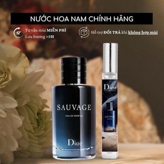 Nước hoa Nam Dior Sauvage chính hãng dầu thơm nam thơm lâu 10ml