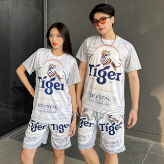 ❤️ GIÁ SỈ - LOẠI TỐT ❤️ SÉT ĐỒ THỂ THAO BIA TIGER BẠC ĐI BIỂN MẶC NHÀ NAM NỮ CHẤT THUN LẠNH MÁT NHẸ QUẦN + ÁO