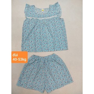 Bộ đùi lụa hàn cánh tiên phối ren 40-53kg mặc nhà, mát