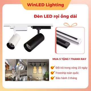 Đèn led rọi ray ống bơ, đèn led spotlight cob dài 20w ánh sáng trắng/vàng trang trí shop, rọi tranh ảnh siêu bền giá rẻ