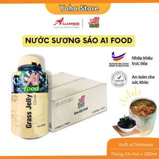 Thùng 24 Chai Thức Uống Nước Sương Sáo A1 Food Thanh Mát Kèm Thạch 280ml - Nhập khẩu Malaysia