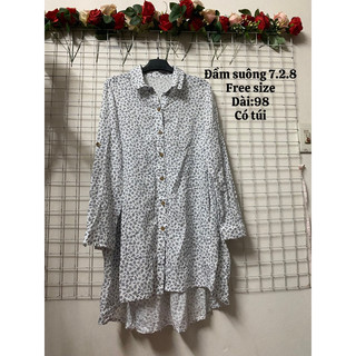 Đầm sơ mi free size