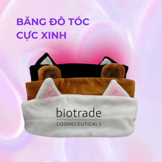 Băng Đô Rửa Mặt Cài Tóc Lông Mềm Mại Logo Biotrade