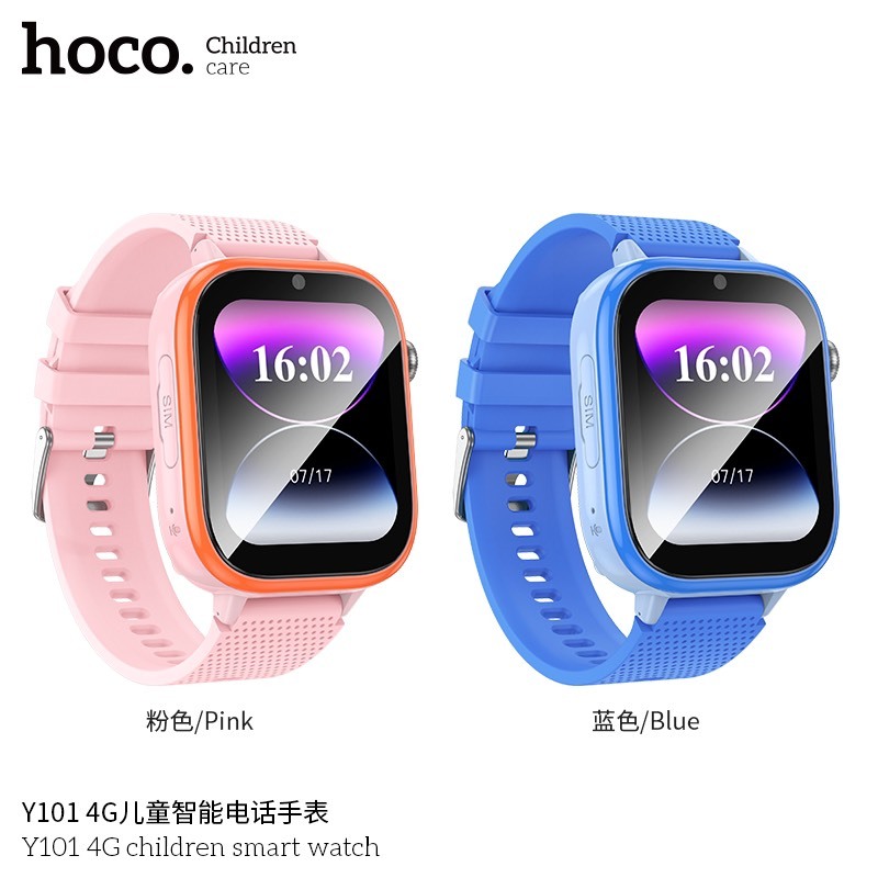  Đồng hồ thông minh trẻ em Hoco Y101 lắp sim 4G định vị nghe gọi chụp ảnh -  Hàng chính hãng. 