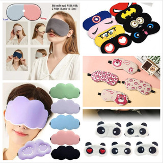[FREESHIP] MIẾNG CHE MẮT, BỊT MẮT NGỦ HOẠT HÌNH, GẤU LOTSO, GẤU LÔNG, MILK SILK (NÓNG LẠNH), ĐÁM MÂY