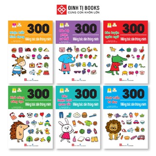 Sách - 300 miếng bóc dán thông minh - nhiều chủ đề - cho trẻ từ 3 - 6 tuổi - đinh tị books