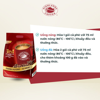 CÀ PHÊ SỮA HOÀ TAN 3IN1 HIGHLANDS COFFEE - 50 GÓI