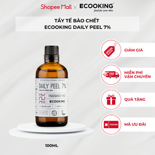 Tẩy tế bào chết, dưỡng ẩm, thu nhỏ lỗ chân lông và giảm nếp nhăn Ecooking Daily Peel 7% 100ml