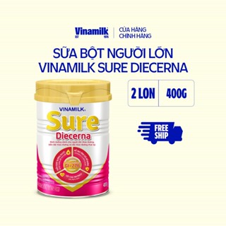 2 Hộp Sữa bột Dành cho người tiểu đường Vinamilk Sure Diecerna - Hộp thiếc 400g