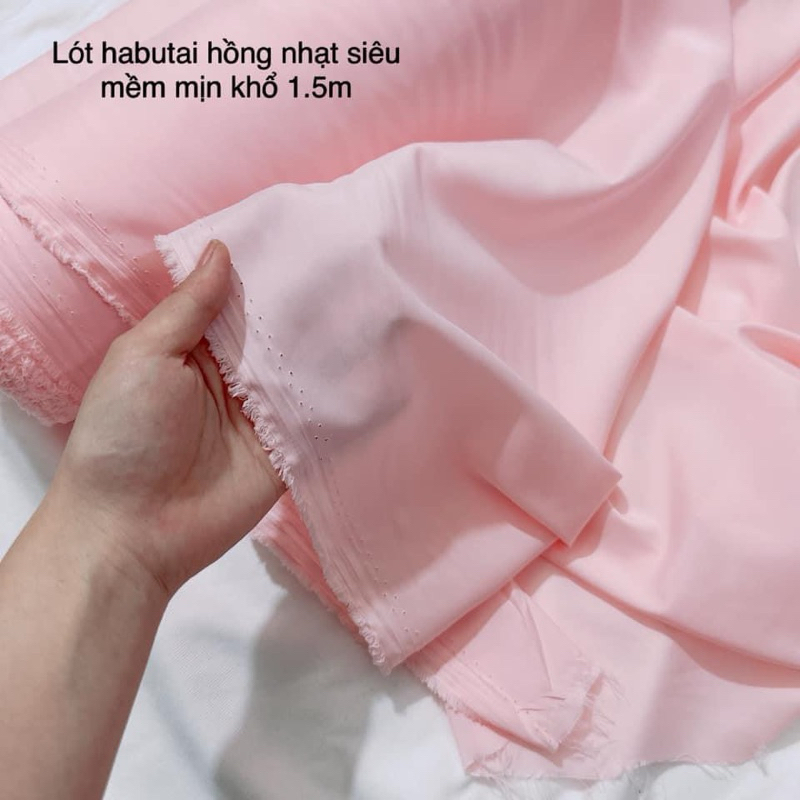 Vải lót habutai hồng nhạt