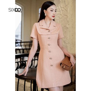 Đầm thô cổ vest dáng a sixdo
