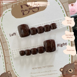 Móng tay và móng chân giả NGẮN màuMX01 BASIC nail box tay chân đơn giản thích hợp MANG HÀNG NGÀY tặng keo dán móng CBC03