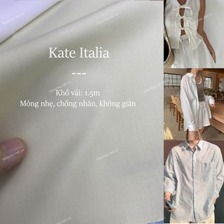   Vải MM   422  Vải Sơ Mi Kate Ý Cao Cấp Mịn Mát Chống Nhăn May Sơ Mi Nam Nữ Váy Đầm Bộ  Giá bán 1.5m  