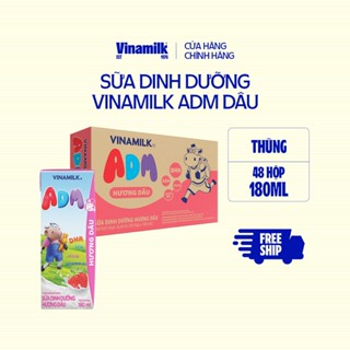 Thùng 48 Hộp sữa dinh dưỡng Vinamilk ADM Gold IQ Hương dâu 180ml