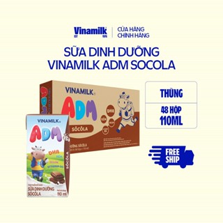 Sữa dinh dưỡng Socola Vinamilk ADM - Thùng 48 hộp 110ml