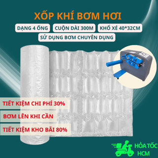 Cuộn 300m Cuộn túi khí chèn hàng, đệm khí chèn hàng, bóng khí chống sốc gói hàng size 40x32cm