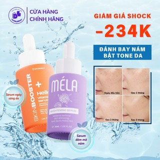 Bộ đôi serum sáng da mờ nám ngày và đêm - serum nám méla và serum vitamin c skinbooster