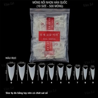 Móng nối nhọn bịch 500 móng hàn quốc