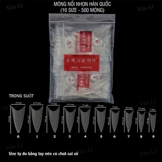 Móng nối nhọn bịch 500 móng hàn quốc