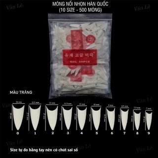 Móng nối nhọn bịch 500 móng hàn quốc