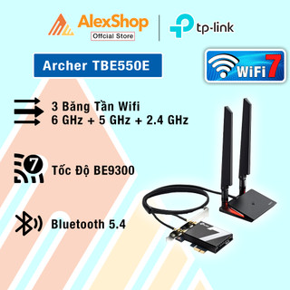 [BE9300] Card Wifi 7 TP-Link Archer TBE550E BE9300, Bluetooth 5.4 - Thu Phát Wifi 7 PCIE - 3 Băng Tần