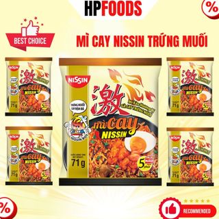 Combo 5 gói mì cay Nissin vị Trứng Muối-mì ăn liền xào trộn cay vị trứng muối Nisin