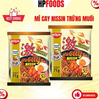 Mì Cay Nissin vị Trứng Muối Cay-mì ăn liền xào trộn vị trứng Muối Nissin