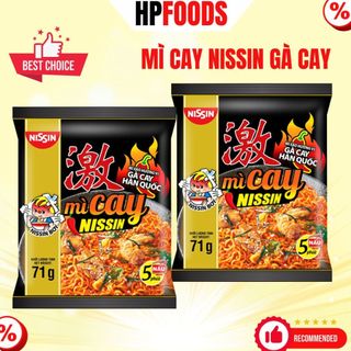 Mì Cay Nissin vị Gà Cay-mì ăn liền xào trộn vị Gà cay Trứng Muối Phô mai Nissin