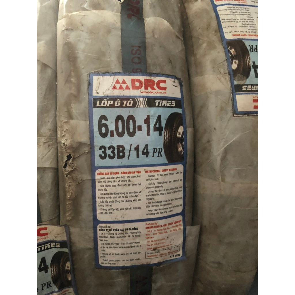 Lốp DRC 600-14 14PR 33B (Gai Xuôi)