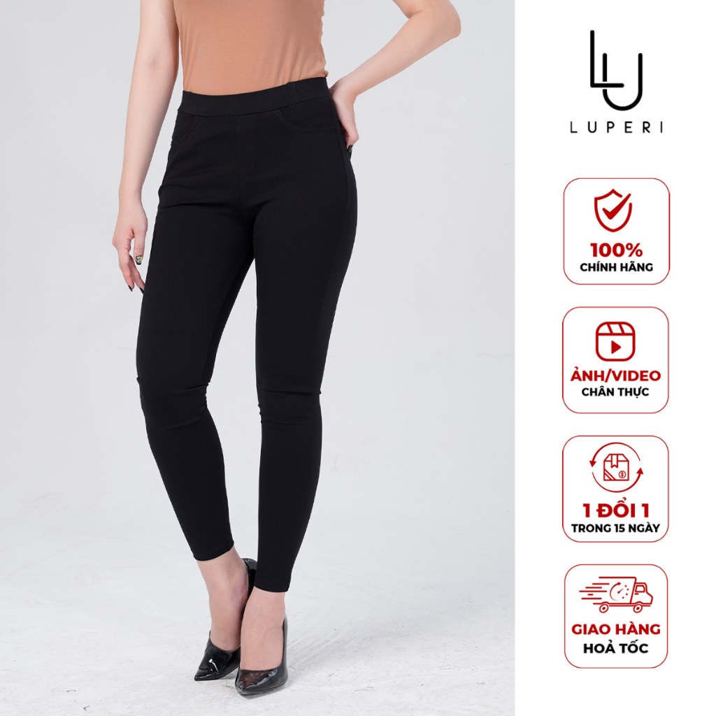 Quần Legging Nữ Cạp Cao Nâng Mông LUPERI LU3LG514 Gen Bụng Co Giãn 4 Chiều, Không Xù Lông, Cắn Chỉ